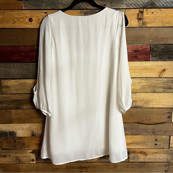 Lulu’s Shifting Dears White Long Sleeve Dress Size‎ XS - Picture 2 of 10